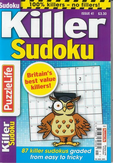 Puzzlelife Killer Sudoku Magazine