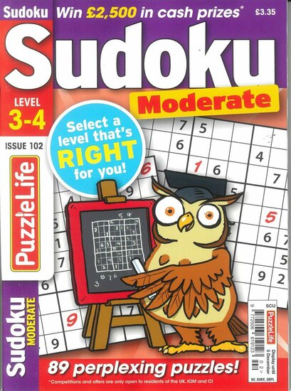 Puzzlelife Sudoku Moderate 3-4 Magazine